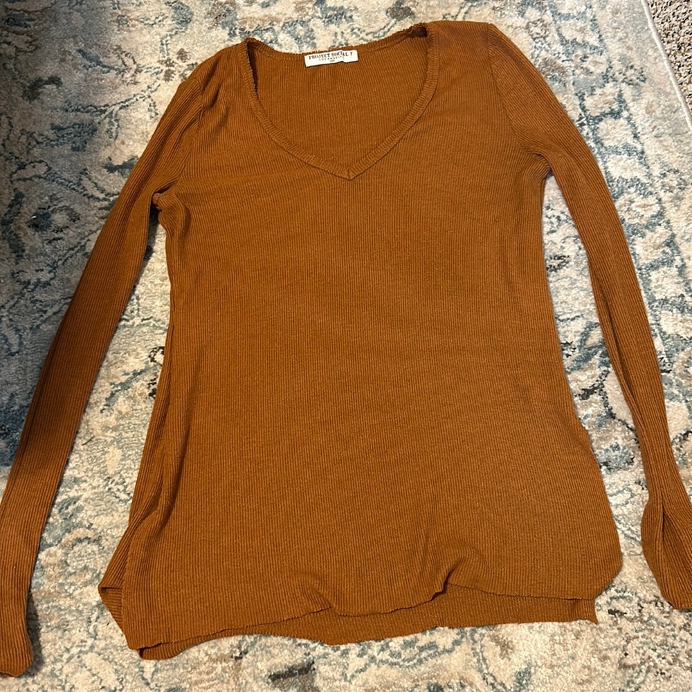 Project Social T - Orange Long Sleeve Shirt